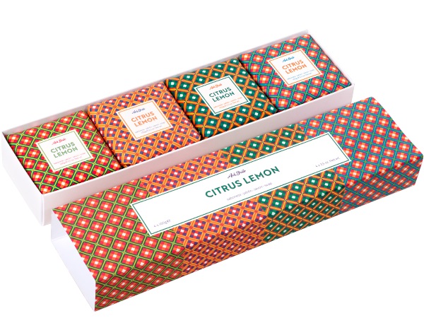CITRUS LEMON SOAP GIFT BOX 4x100g